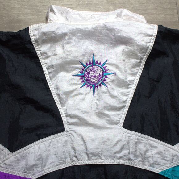 VINTAGE Nike Women Jacket L International Retro Windbreaker Logo 90s - Picture 5 of 5